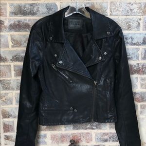 Blank NYC faux leather black moto jacket